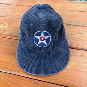 Eddie Vedder CorduroyTrucker Cap Hat, Blue, White and Red 100% Cotton, 2019 Tour